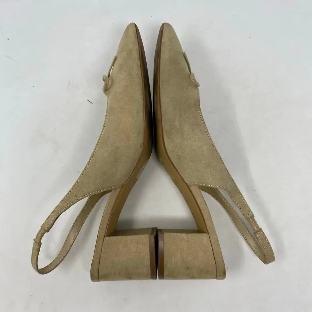 J.Crew Slingback Bow Heels in Saddle Shoes Womens Size 9